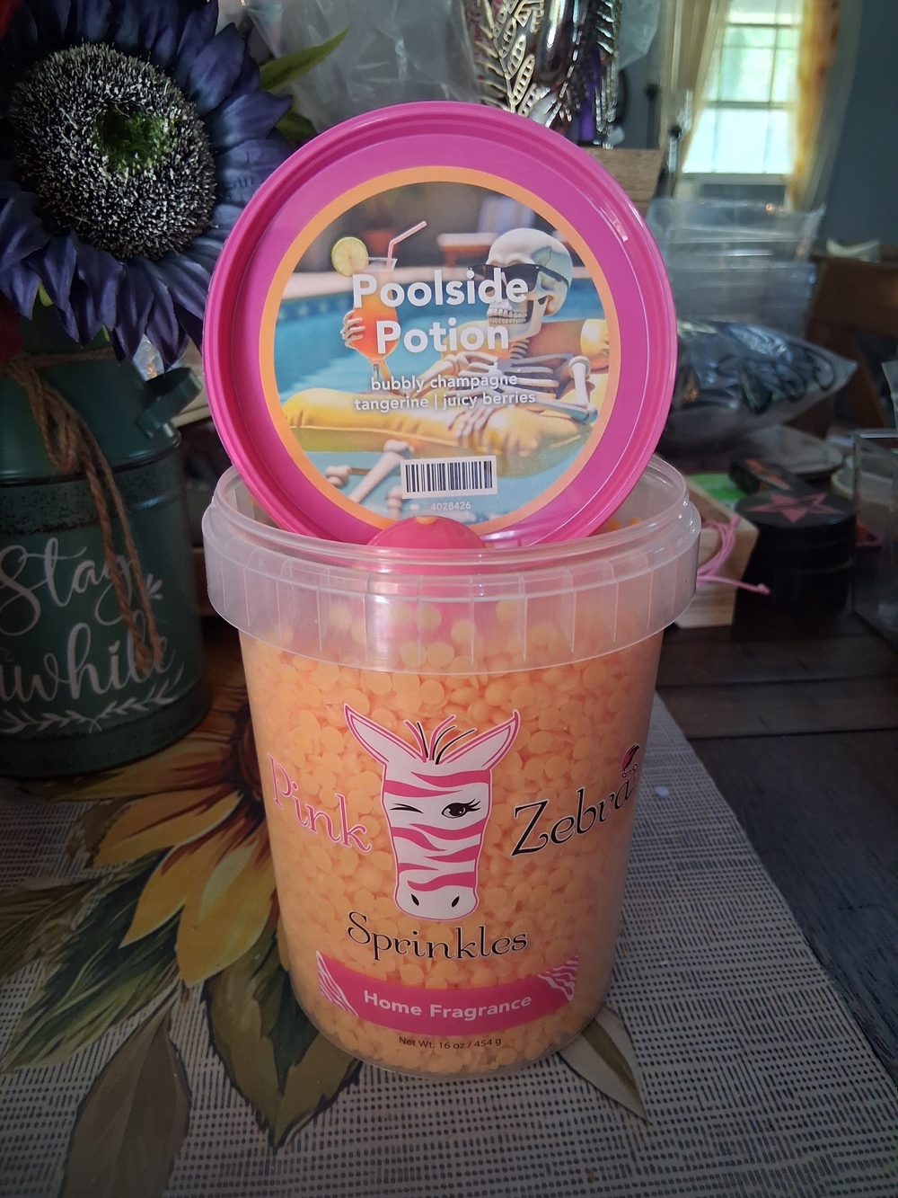 Pink Zebra Poolside Potion Sprinkles - Peach & Hot Pink Fragrance Beads